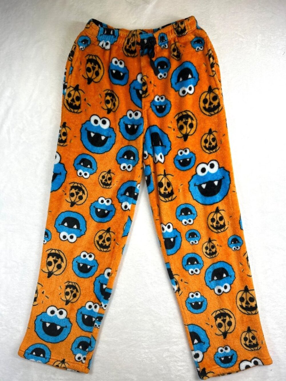 Sesame Street Cookie Monster Halloween Jack-o-Lantern Pajama Pants Women's S
